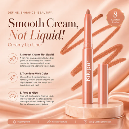 Last Day Buy 1 Get 1 Free Easy Glide Lip Liner — Creamy, Blendable Color with Smooth Application, Summervibes
