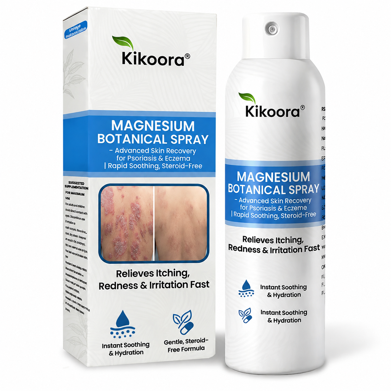 ✨Kikoora® Magnesium Botanical Spray –  Advanced Skin Recovery for Psoriasis & Eczema | Rapid Soothing, Steroid-Free