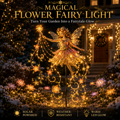 Enchanted Flower Fairy Solar Garden Light – Magical Glowing Outdoor Christmas Yard Decor