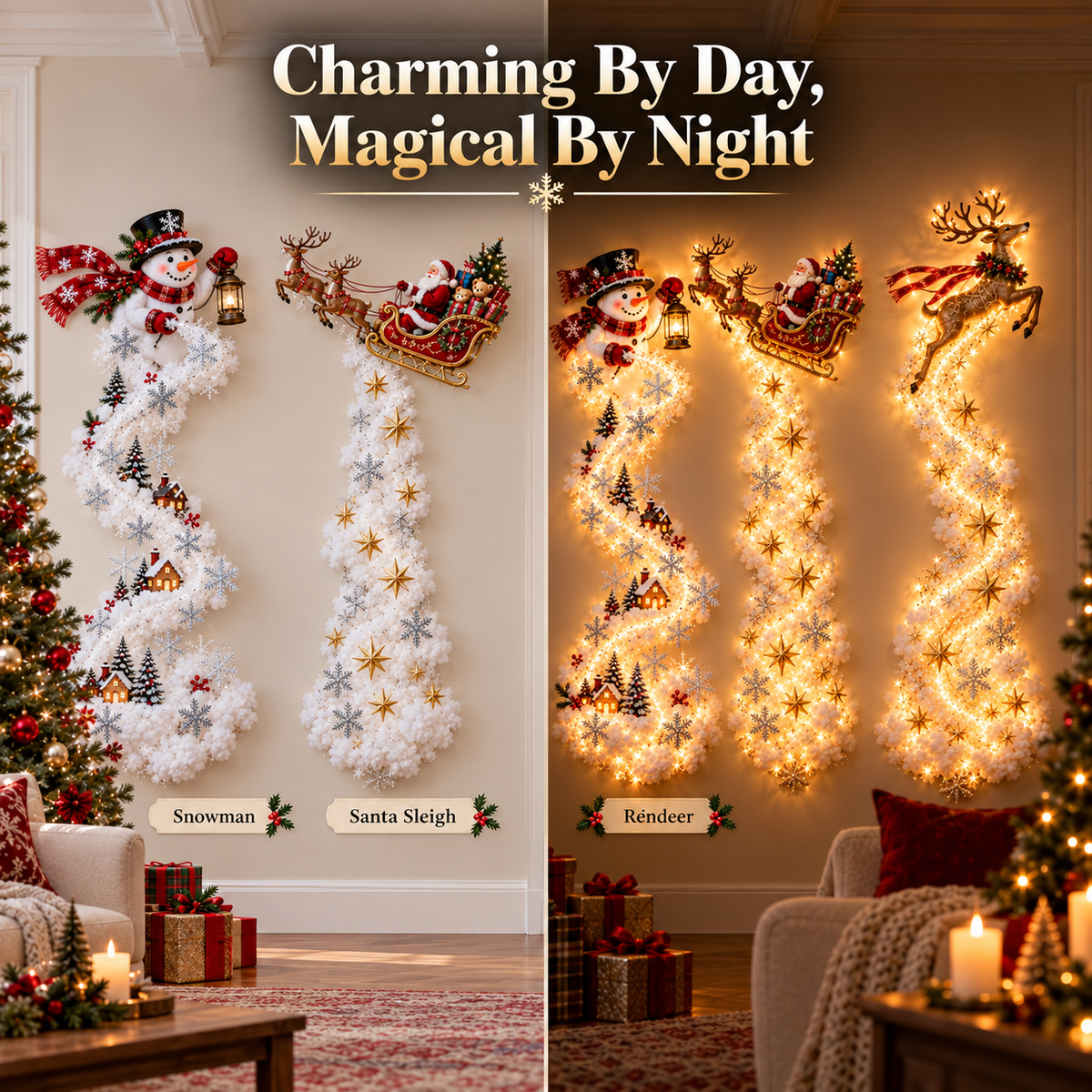 Christmas Magic Trail Wall Light - A Little Christmas Magic, Right on Your Wall